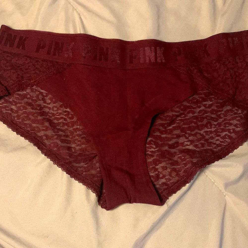 New PINK Burgundy UNderwear